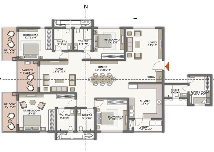 Featured Image of Prestige Springwood 4 BHK Floor Plan